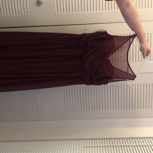 David’s Bridal wine/burgundy bridesmaid dress